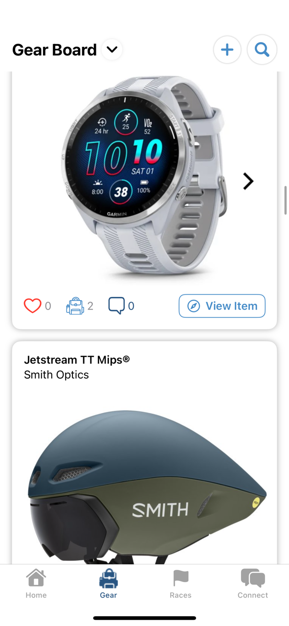 T-Zero Gear Board screen